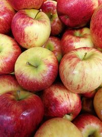 Full frame shot of apples at market