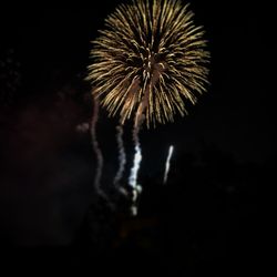 Low angle view of firework display