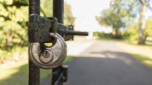 Close-up of metal chain