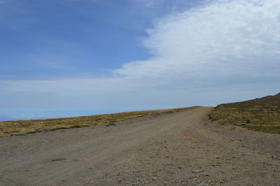 Dirt road passing through landscape