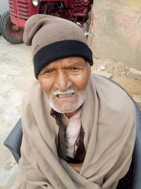 Portrait of man wearing hat