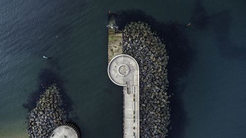 High angle view of a building