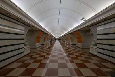 Empty corridor of building