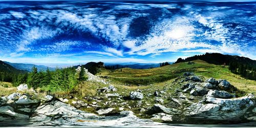 Scenic view of mountain against sky