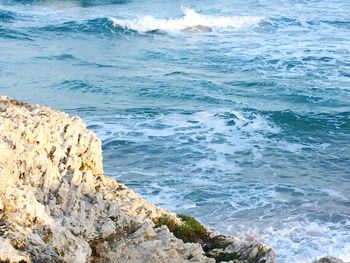 Rocks in sea