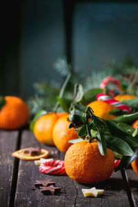 Close-up of fruits on table