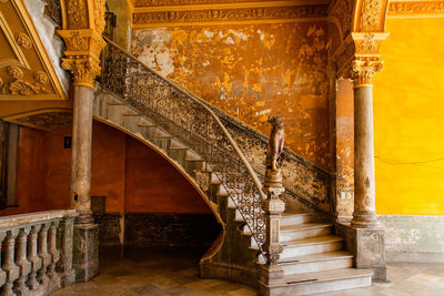 Staircase in corridor of historic building