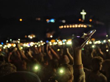 People photographing at night