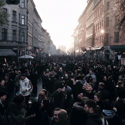 Crowd in city