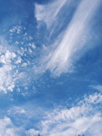 Low angle view of clouds in sky