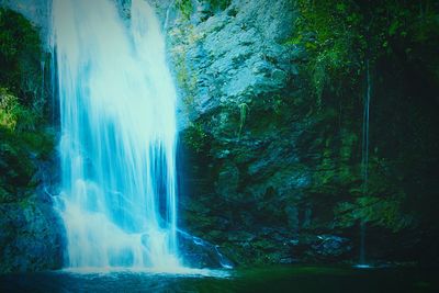 Scenic view of waterfall