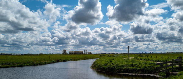 Scenic view of river against sky