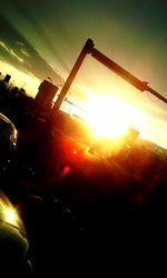 Sun shining through clouds