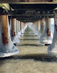 Scenic view of pier over sea