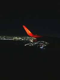 Scenic view of sea against sky at night