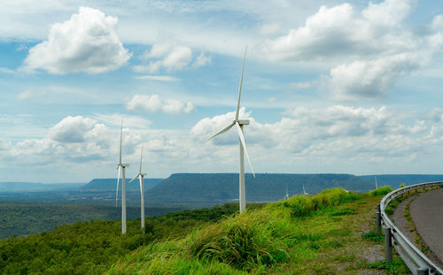 Wind energy. wind power. sustainable, renewable energy. wind turbines generate electricity. windmill