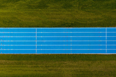 High angle view of field