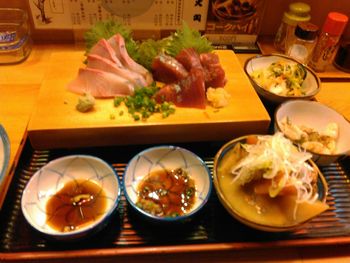 Close-up of food served in plate