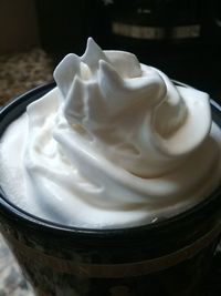 Close-up of ice cream in plate