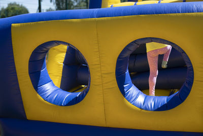 Close-up of yellow wheel