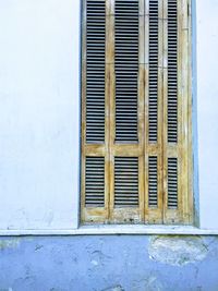 Low angle view of window on building