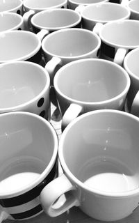 Full frame shot of stack of objects