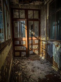 Interior of abandoned house