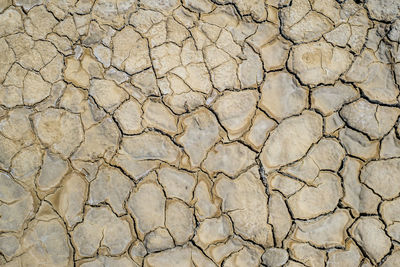 Full frame shot of cracked land