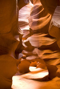 Low angle view of rock formation