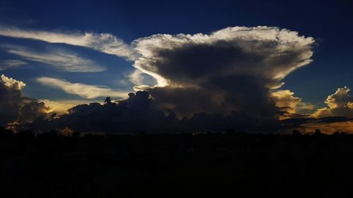 Silhouette of landscape against sky