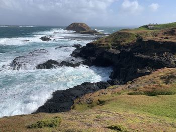 Scenic view of sea against sky