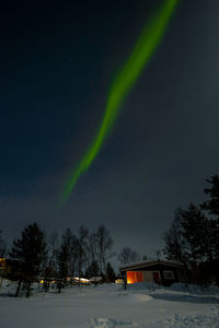 Aurora borealis in the sky of lapland,