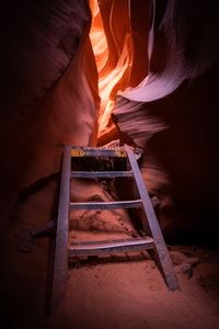 Low angle view of ladder