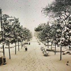 Empty road against sky