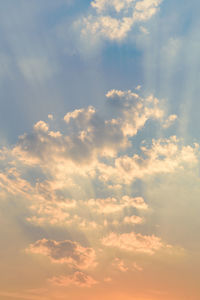 Low angle view of sky during sunset