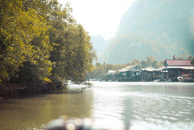 Scenic view of river against sky