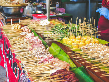 Vegetables for sale at market stall