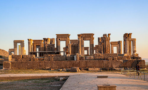 Old ruins against clear sky