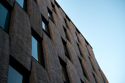 Low angle view of built structure against clear sky