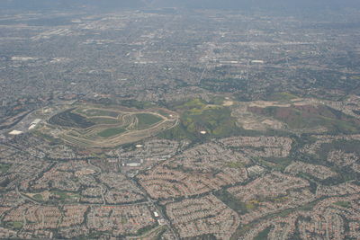 Aerial view of agricultural field