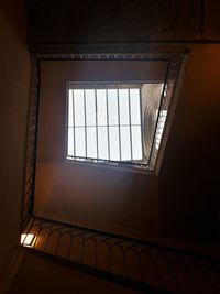 Low angle view of skylight in building