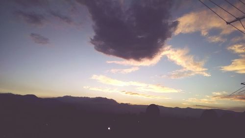 Scenic view of landscape against cloudy sky