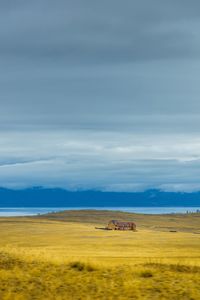 A house by the bank of lake baikal