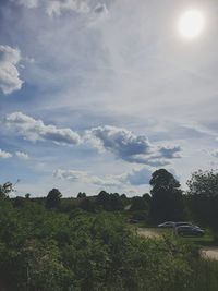 Scenic view of land against sky