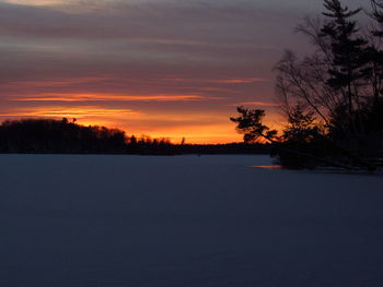 Scenic view of snow covered landscape