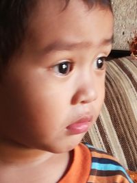 Close-up portrait of cute baby