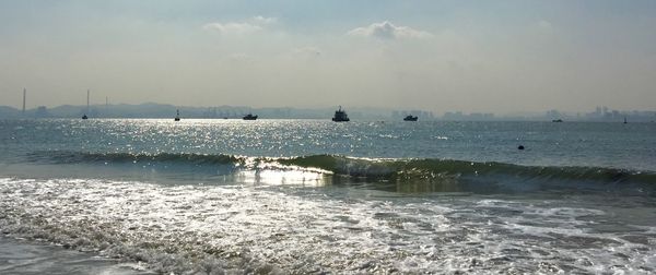 Scenic view of sea against sky