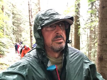 Portrait of man in forest