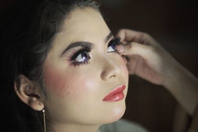 Close-up portrait of woman