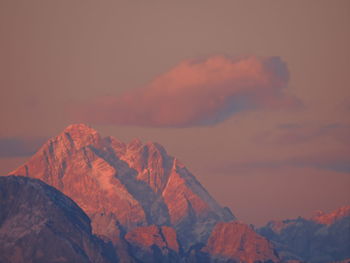 Scenic view of dramatic sky during sunset